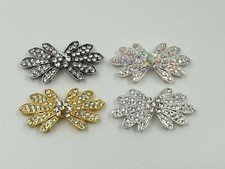 Diamante Hook and Eye Clasp Button for Sweater and Costumes, Vintage Style 1