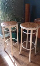 Tall Pair Vintage Thonet Cream