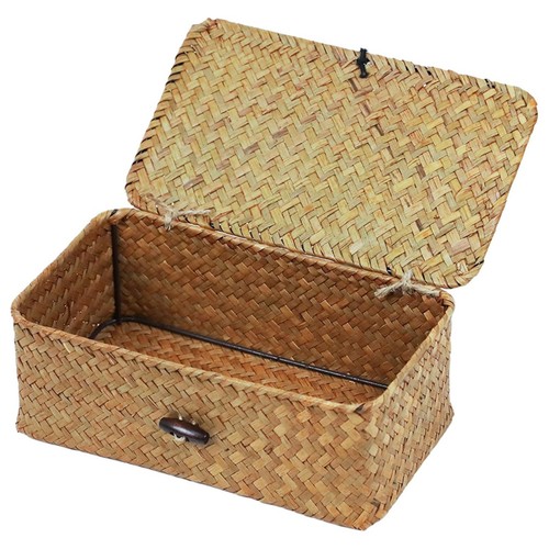 Small seagrass wicker storage - seagrass,