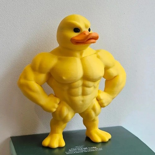 Muscle duck statue desktop - statue,
