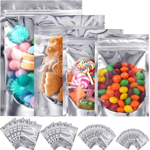 Resealable clear silver stand - resealable,