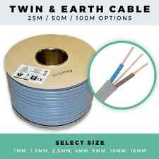 Twin & Earth Cable | 1mm - 16mm | 1M, 10M, 25M, 50M OR 100M DRUM