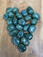 Jade Nephrite Tumblestone AAA+ Good Fortune / Joy  / Prosperity