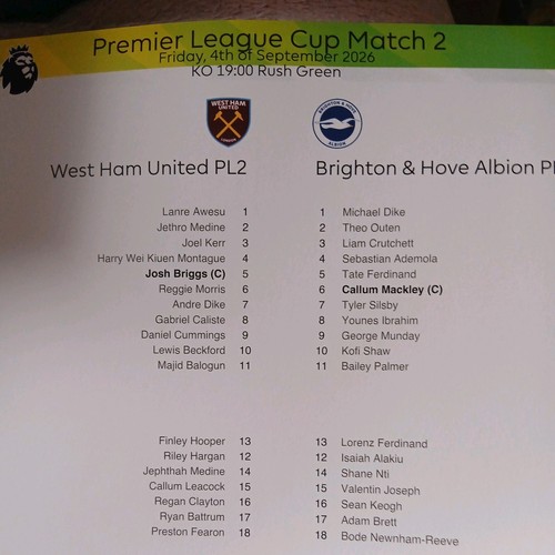 West ham united u21s - united,
