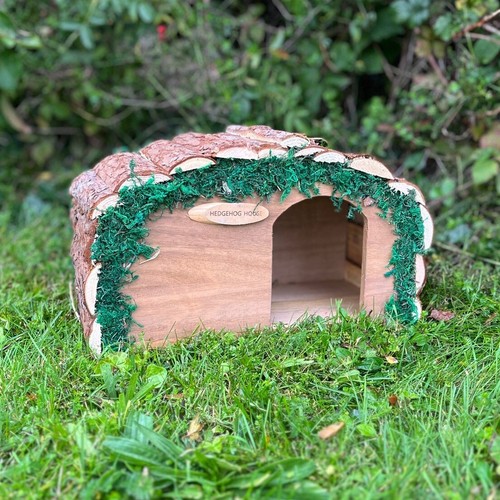Wooden hedgehog house hogitat - hedgehog,