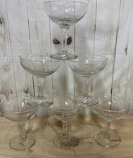 6 x Vintage Glass Champagne