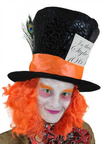 Mad hatter top hat orange - mad,