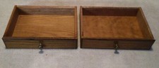2 Antique Salvage Small Oak Drawers For Roll-top Desk Cubby Holes 11" x 7.75"