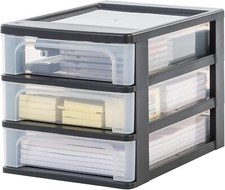 3 x 4 Litre Plastic Drawer Tower Storage Unit