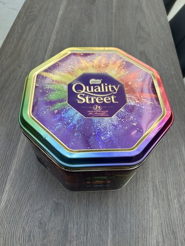 Quality street tin empty - street, tin.