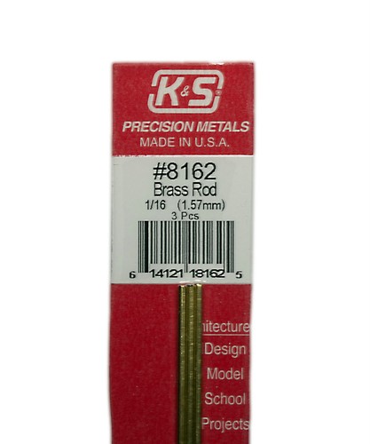 Round imperial brass rods - k&s,
