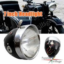 For BMW M72 R12 R75 R71 Zündapp KS750 Dnepr Ural Sidecar Headlight Headlamp 7 in