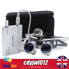 Dental 3.5X 420mm Surgical Binocular Loupes with Dentist LED Head Light Headlamp