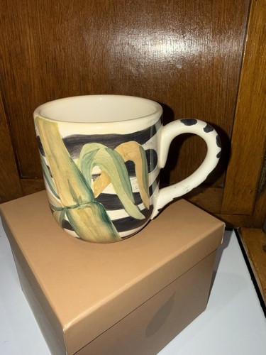 Hand painted large mug with - hand,