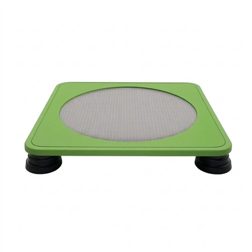 Square trampoline with round - with,