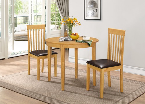 Round folding dining table set - round,