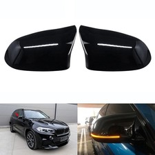 2X Mirror Caps Exterior Mirror Gloss Black For BMW X3 F25 X4 F26 X5 F15 X6 F16