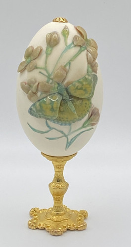 Hand decorated goose - hand, egg