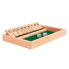 Shut The Box Game - 9 Numbers Dice Game Game Family Traditional Game Wooden