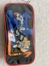 Sonic The Hedgehog Pencil Case Black Kids Stationery Storage Bag