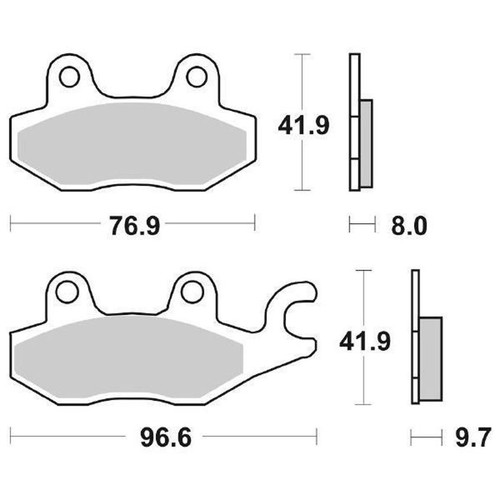 Pair rear brake - pair, pads