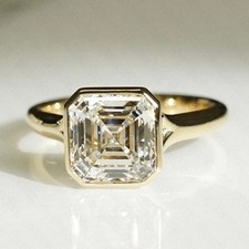 4 TCW Asscher Cut Moissanite