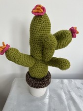 Large handmade crochet cactus - handmade,