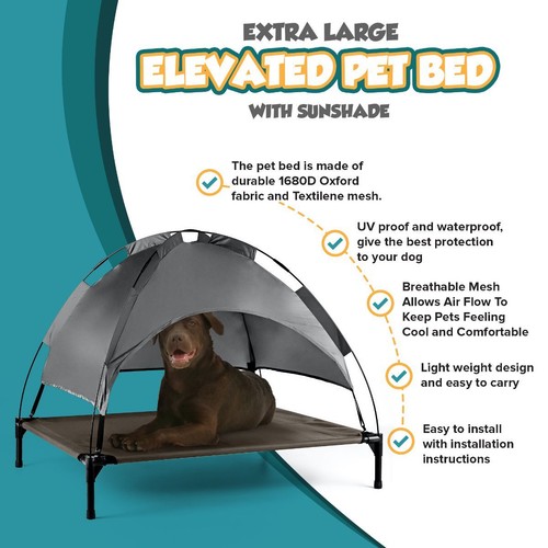 Petlicity elevated dog - elevated, bed