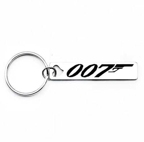 007 james bond - silver, keyring