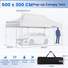 6x3M Pop-up Gazebo Canopy