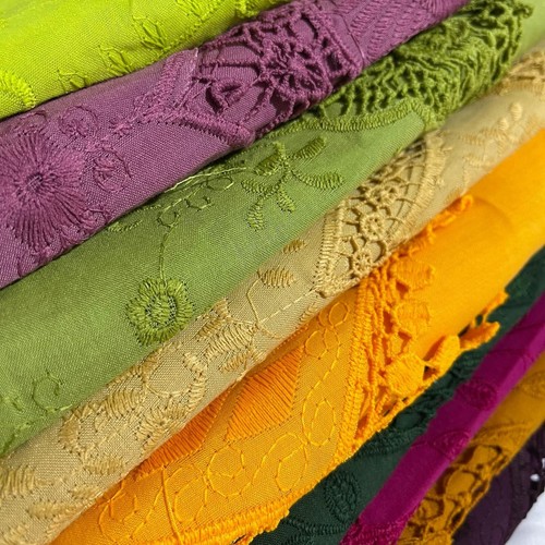Cotton floral embroidery - floral,
