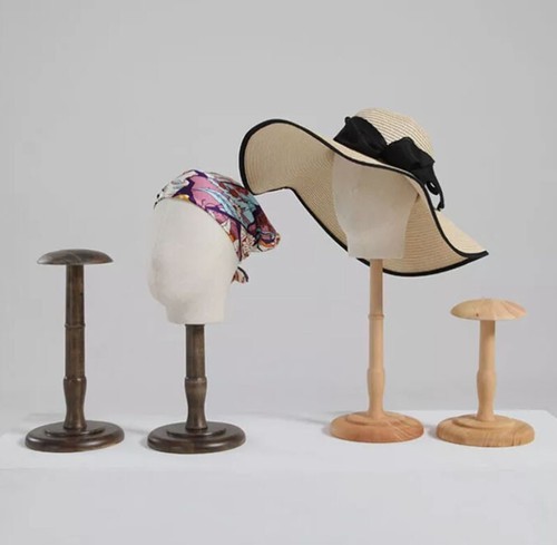 Vintage wood mannequin hat - vintage,