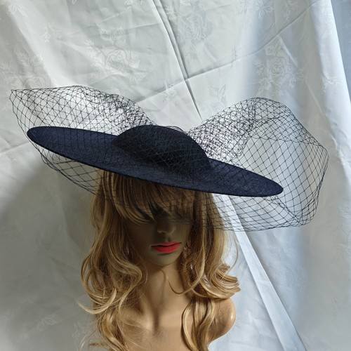 Navy blue 40cm wide brim - blue,