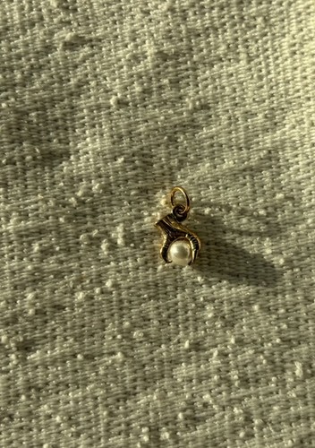 9ct gold vintage claw - vintage, pearl