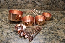 Copper Stainless Steel Measuring Cups and Spoons Set of 8