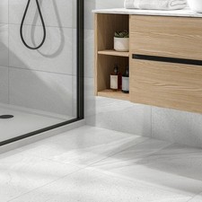 Amiata Ardsley Light Grey Matt Porcelain Wall & Floor Tiles 600 x 600mm
