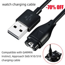 1M Charging Cable For Garmin Instinct Approach S60 X10 S10 Watch Charger Durable