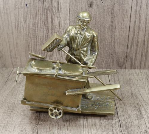Vintage brass road sweeper - brass, &