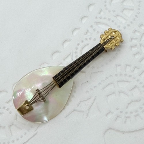 Vintage banjo mandolin - banjo, brooch