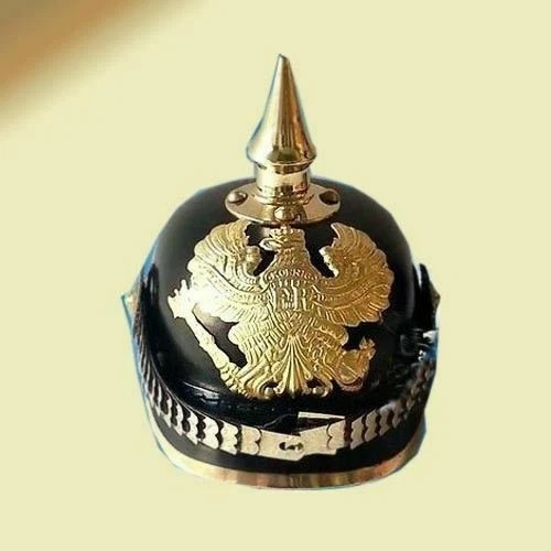 Spiked officer helmet - spiked, leather