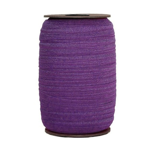 Royal purple fold over elastic - fold,