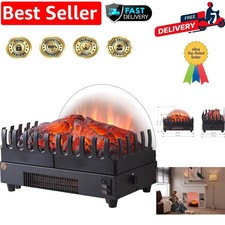1500 Watt Freestanding Flame Effect Basket Fire with Glowing Logs - 600 sq ft
