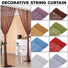 Beaded String Curtain Panels Door Fly Screen Room Divider Net Hanging Curtains