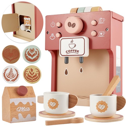 Kids wooden coffee machine toy - kids,