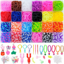 24 Colors Rubber Band Bracelet Kit, Loom Bracelet Making Kit for Art and Craft,