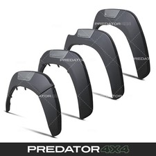 BLACK GR STYLE WIDE BODY WHEEL ARCHES FENDER FLARES KIT FOR TOYOTA HILUX MK9 21+