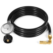 10FT Propane Regulator & Hose for 20lb Propane Tank with Elbow Adapter US STOCK