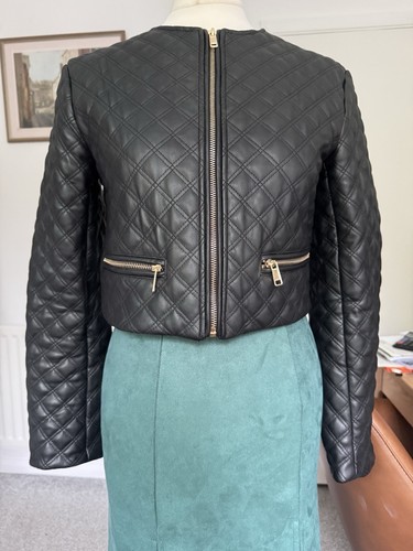 Zara womens black faux leather - womens,
