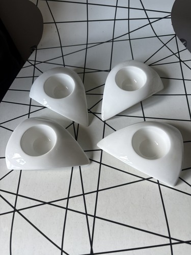 Pausa white ceramic egg - white, cups