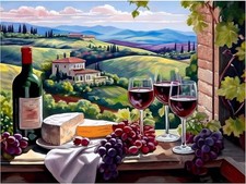 Tile Mural Wine Themed Tuscany